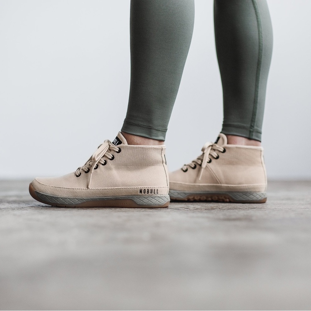 NOBULL Beige High-Top Athletic Shoes